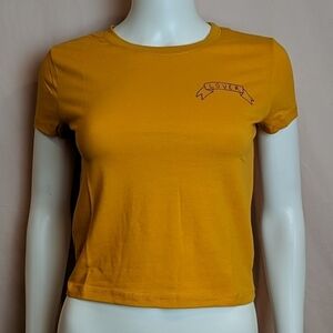Forever 21 Short Sleeve Lover Crop Top